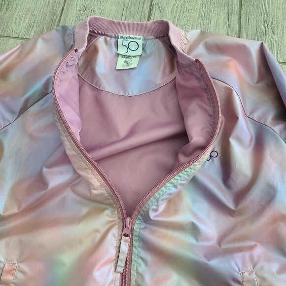 Disney World 50th Anniversary Pink Iridescent Bomber Jacket Kids XL - Picture 9 of 13